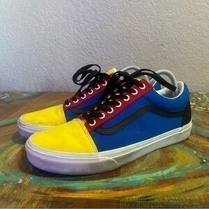 VANS OFF THE WALL SKATEBOARD SHOES OLD SKOOL NEON BLOCKED MENS 10